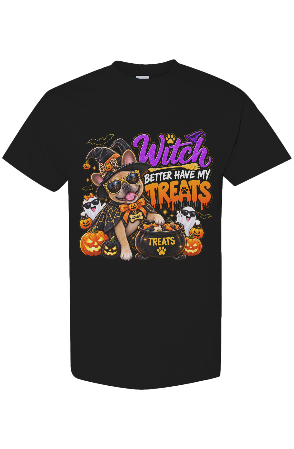 Witch Better Have My Treats Boujee Edition black T-shirt