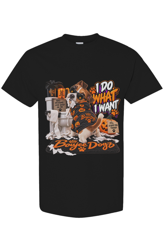 I'm Not Scared. I Just Bark Loud. Boujee Dogz Halloween tee, black