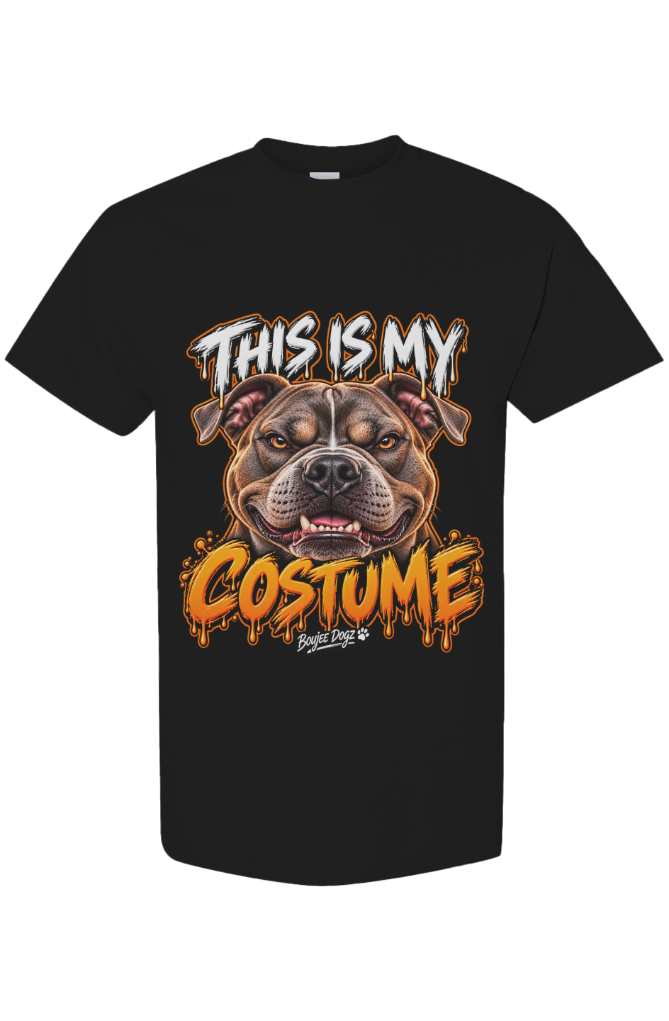 This Is My Costume — Pit Bull Boujee Dogz Halloween tee, black
