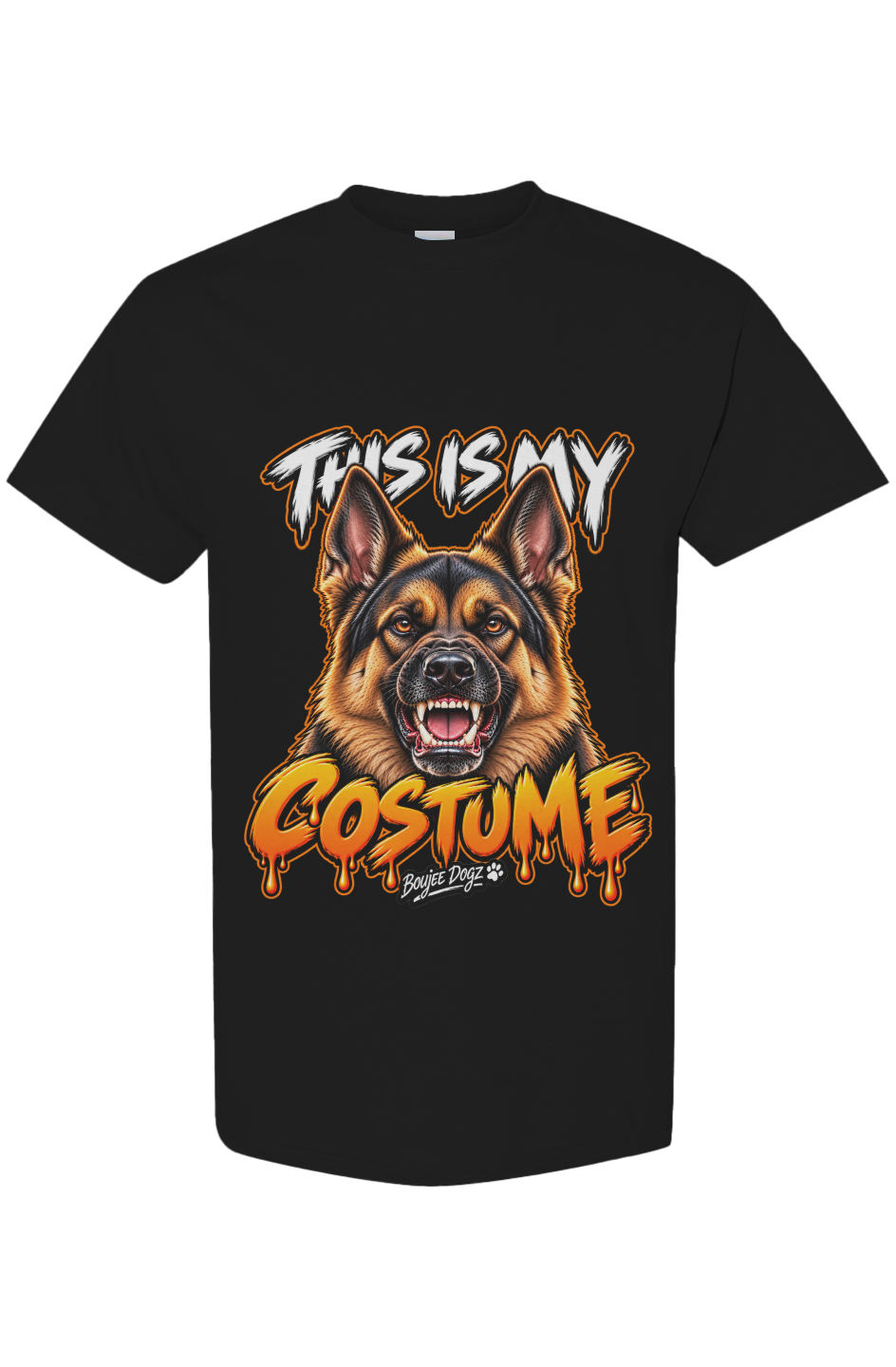 This Is My Costume — German Shepherd Boujee Dogz Halloween tee, black